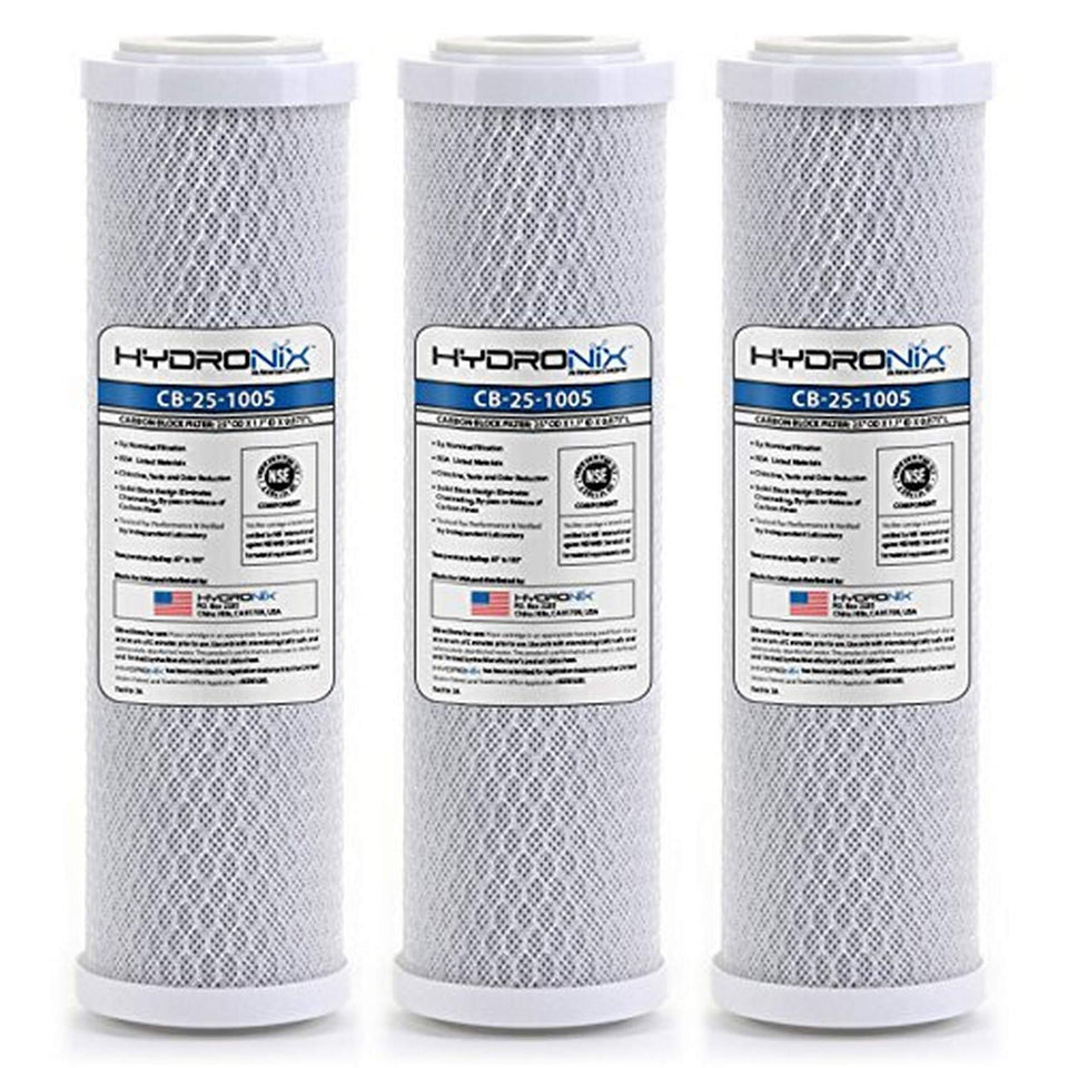 Hydronix HX-CB-25-1005/3 filter for whole-house RO water purification and taste improvement