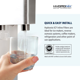 Hydronix ICF-10 coconut shell activated carbon media reduces tastes and odors.