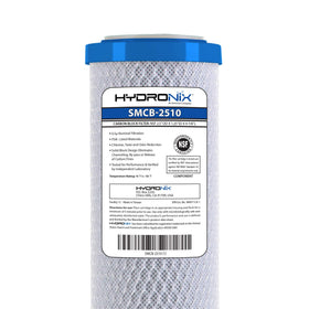 Hydronix SMCB-2510 coconut carbon block filter front view for cleaner water