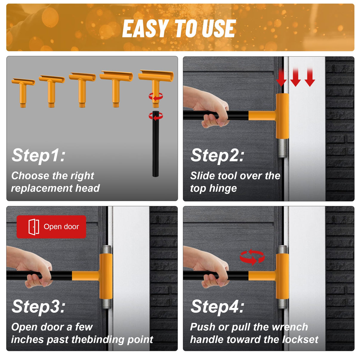 Hyfico compact design hinge wrench in use for tight spaces and quick tweaks.
