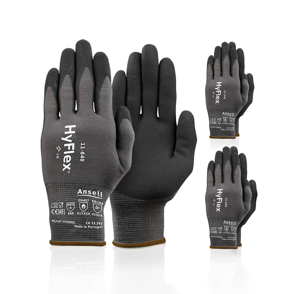 HyFlex 11-840 foam-nitrile glove for enhanced grip in automotive tasks.