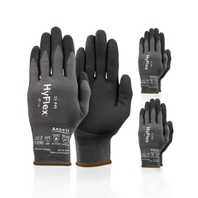 HyFlex 11-840 glove with foam nitrile coating for enhanced grip in tough industrial tasks.