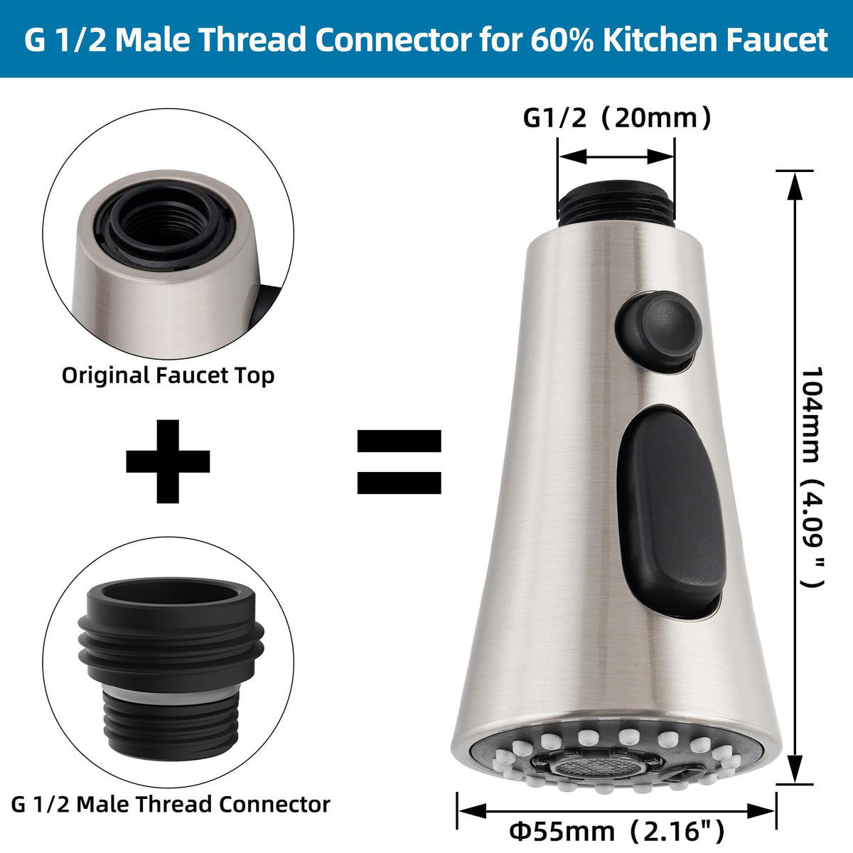 Hygie Rinse anti-splash aerator minimizes splatter during use