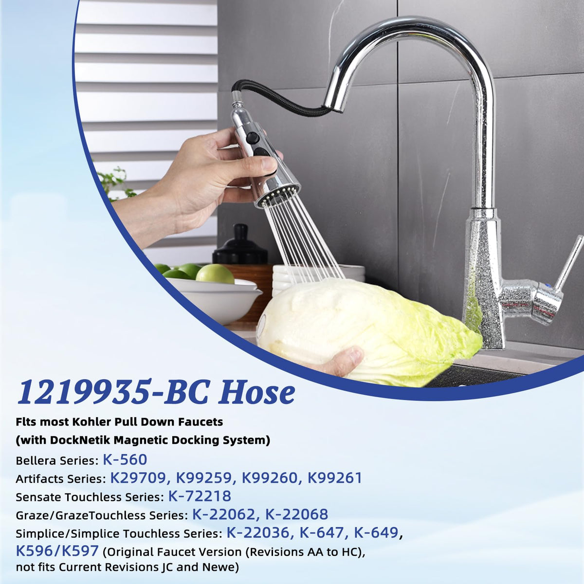 Hygie Rinse DockNetik compatibility with Kohler spray head