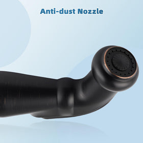 Hygie Rinse oil rubbed bronze finish on sprayer head for modern kitchen style