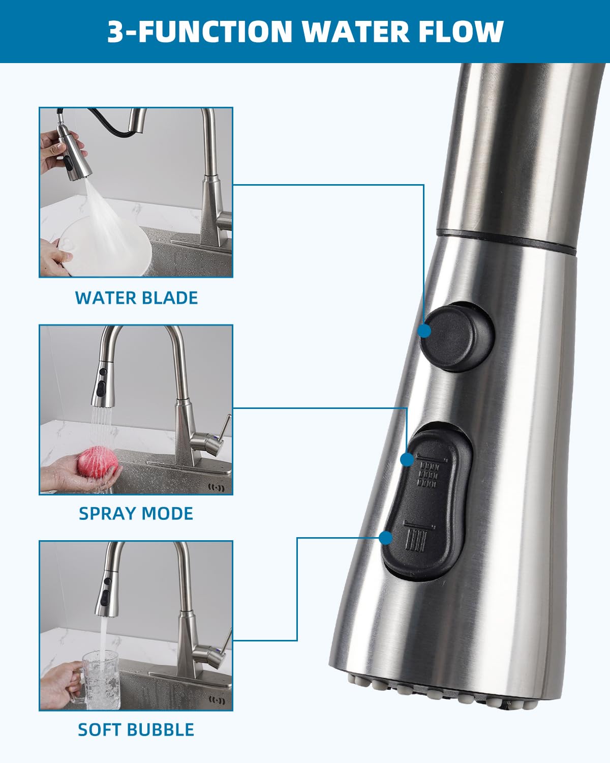Hygie Rinse silicone nozzle close up for easy cleaning.
