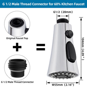 Hygie Rinse silicone nozzles are easy to clean and anti-splash