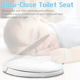 Hygie Rinse SS114 white oval seat with durable glossy finish.