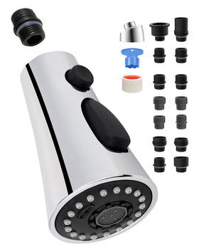Hygie Rinse universal faucet head with 15 adapters for versatile compatibility