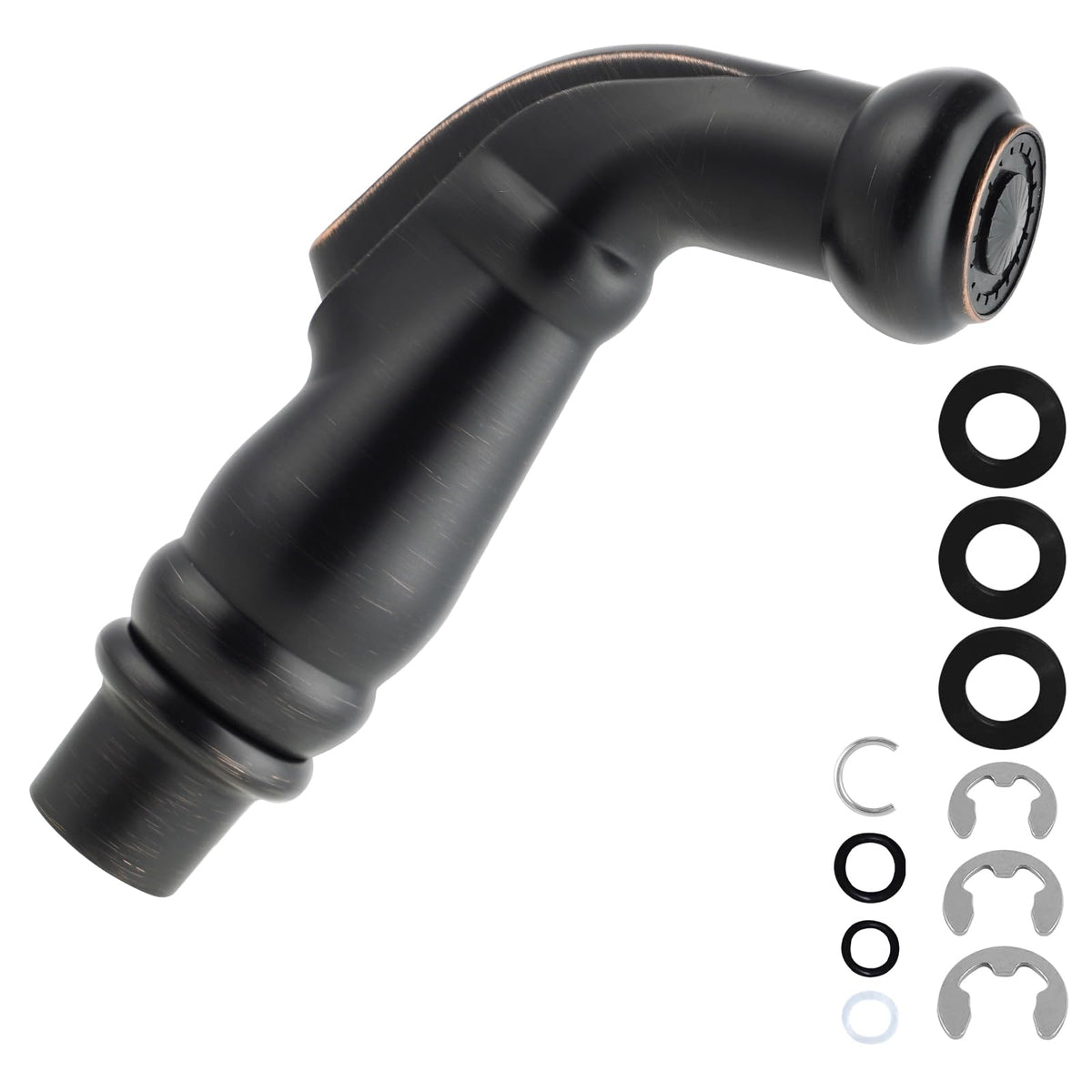 Hygie Rinse universal side sprayer head front view for quick faucet replacement