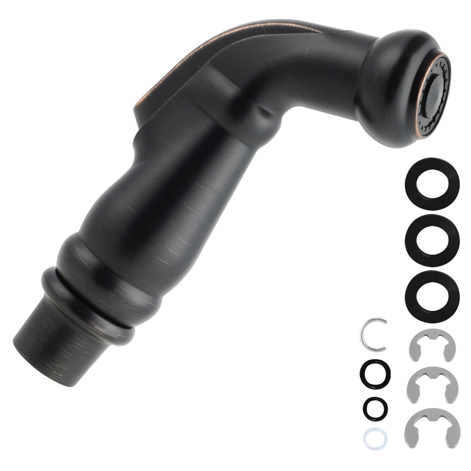 Hygie Rinse universal side sprayer head front view for quick faucet replacement
