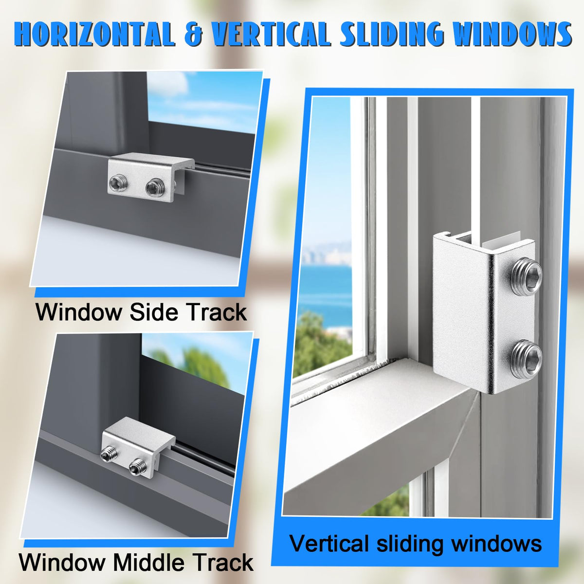 HYIEOU sliding window lock on center track installed offers flexible opening control
