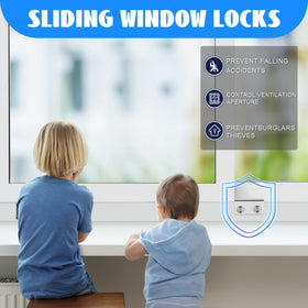 HYIEOU sliding window lock on side track installed demonstrates secure, easy operation