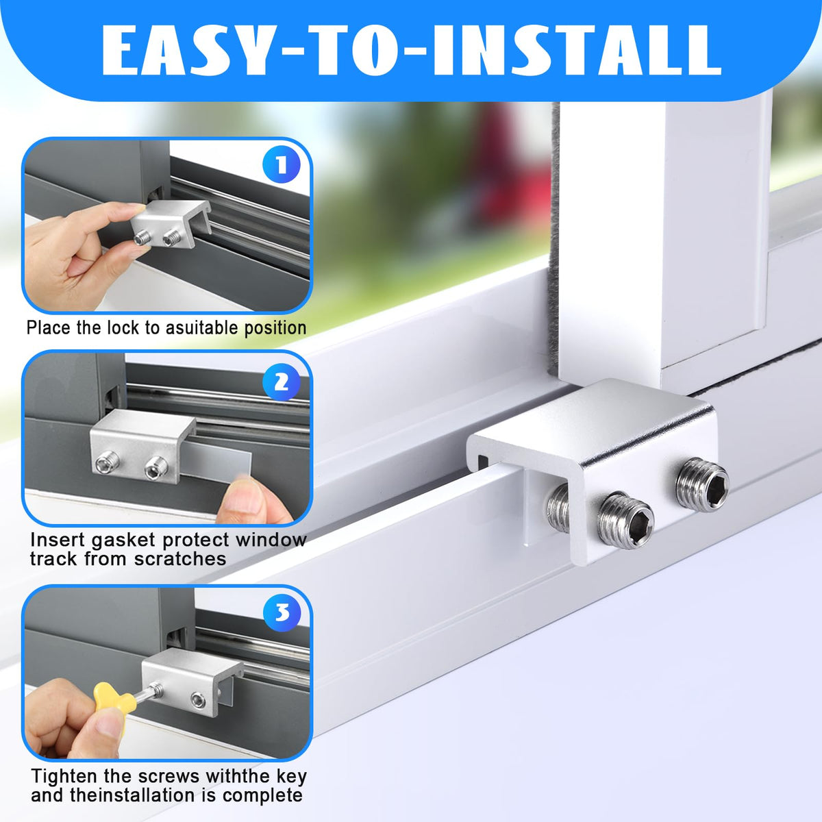 HYIEOU lock with key provides convenient security at a glance