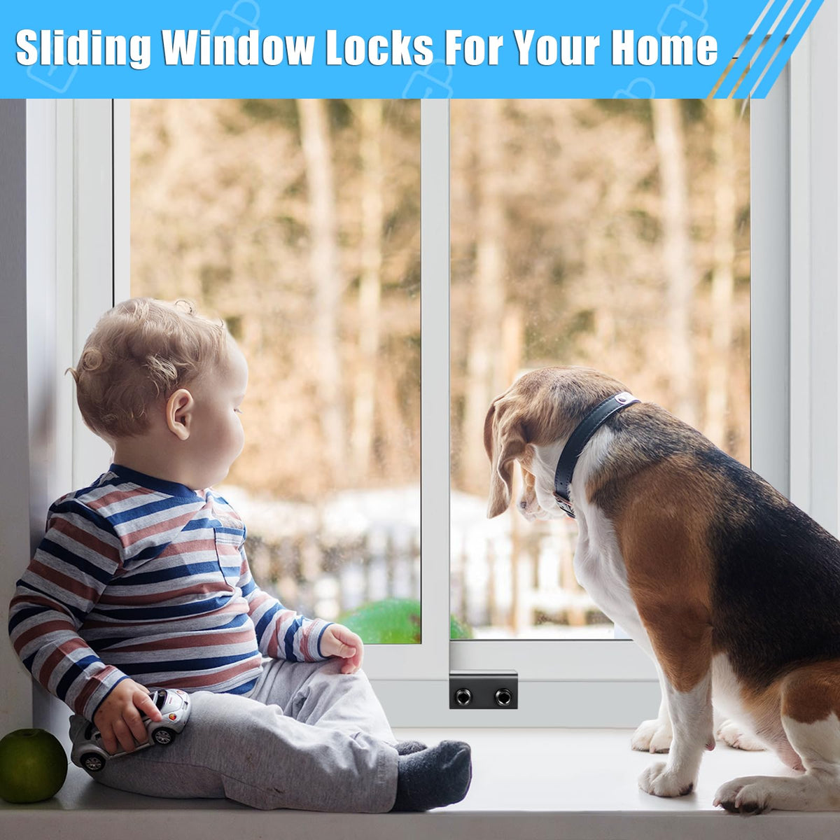 HYIEOU window locks help prevent falls while enabling airflow.
