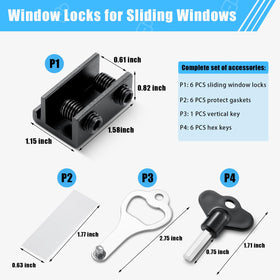 Durable HYIEOU locks resist deformation for long-lasting window protection.