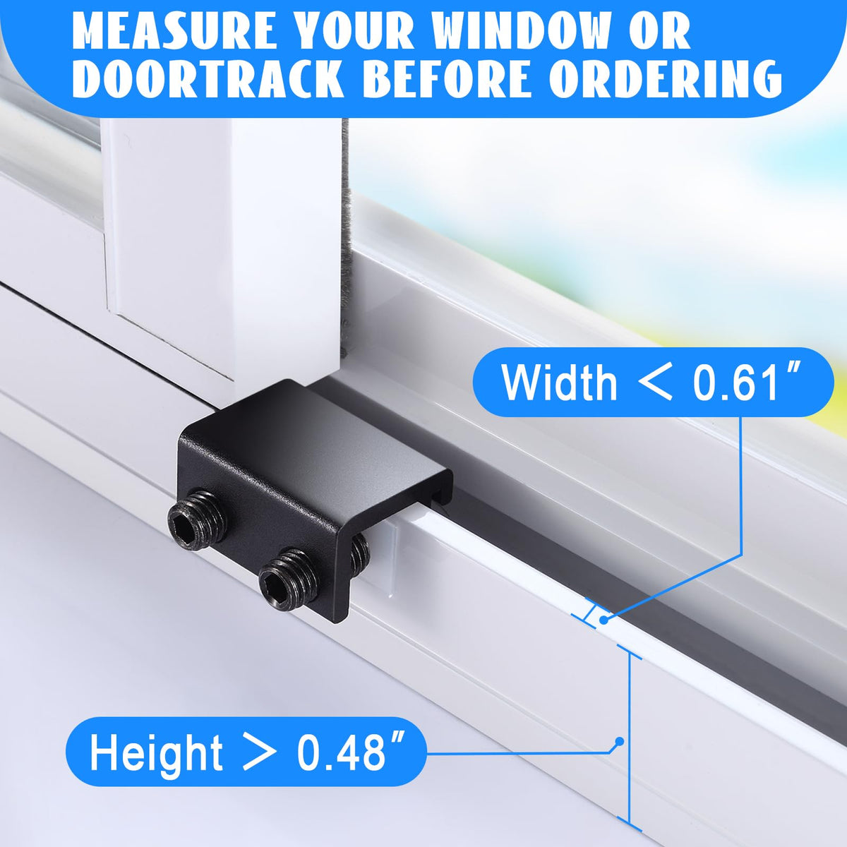 HYIEOU locks on horizontal track demonstrate secure, user-friendly design.