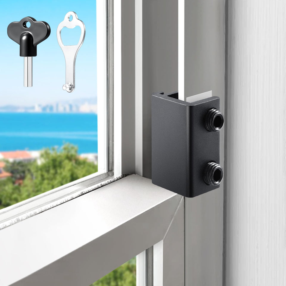 HYIEOU Sliding Window Locks pack shows six durable locks for versatile protection.