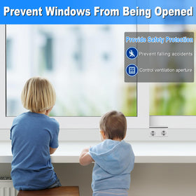 HYIEOU window lock installation steps show quick, tool-free setup.