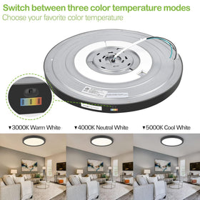 Slim 1.25-inch profile fits tight ceiling spaces.