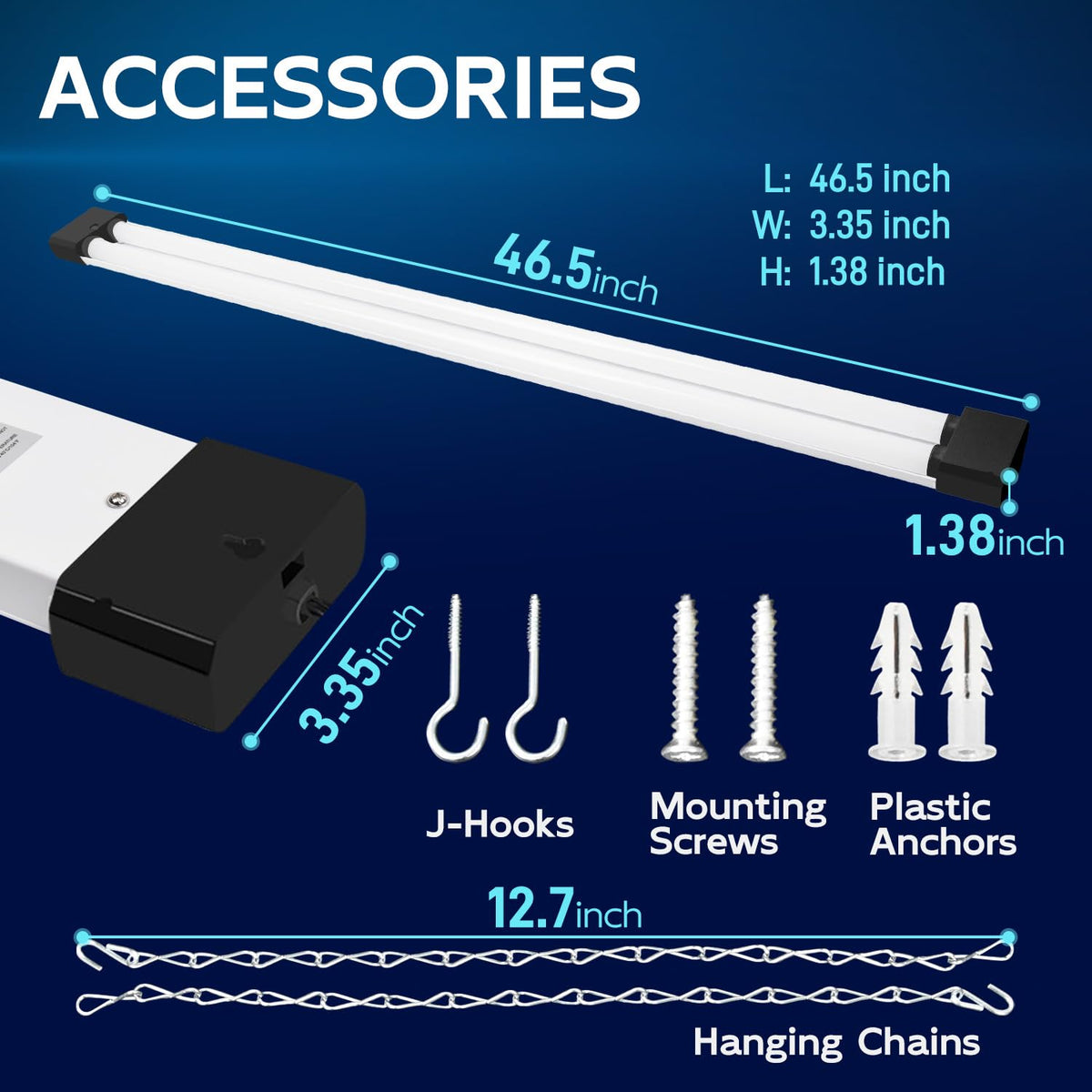 Hykolity 4ft LED shop light flush mount option for seamless ceilings.
