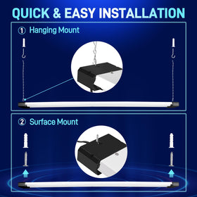 Hykolity 4ft LED shop light with pull chain for simple on/off control.
