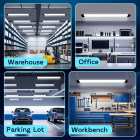 Hykolity 4ft LED shop light ideal for workshops and basements.