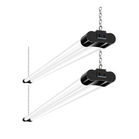 Hykolity 2-pack 4ft linkable shop light installed in garage for bright, even illumination