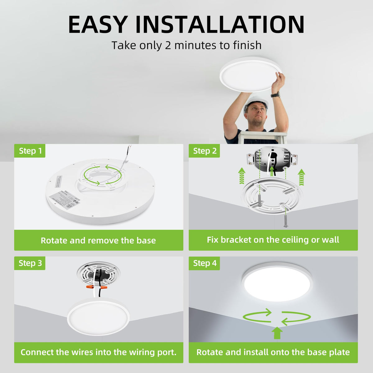 Hykolity 24W energy-efficient LED panel saves power without sacrificing brightness.