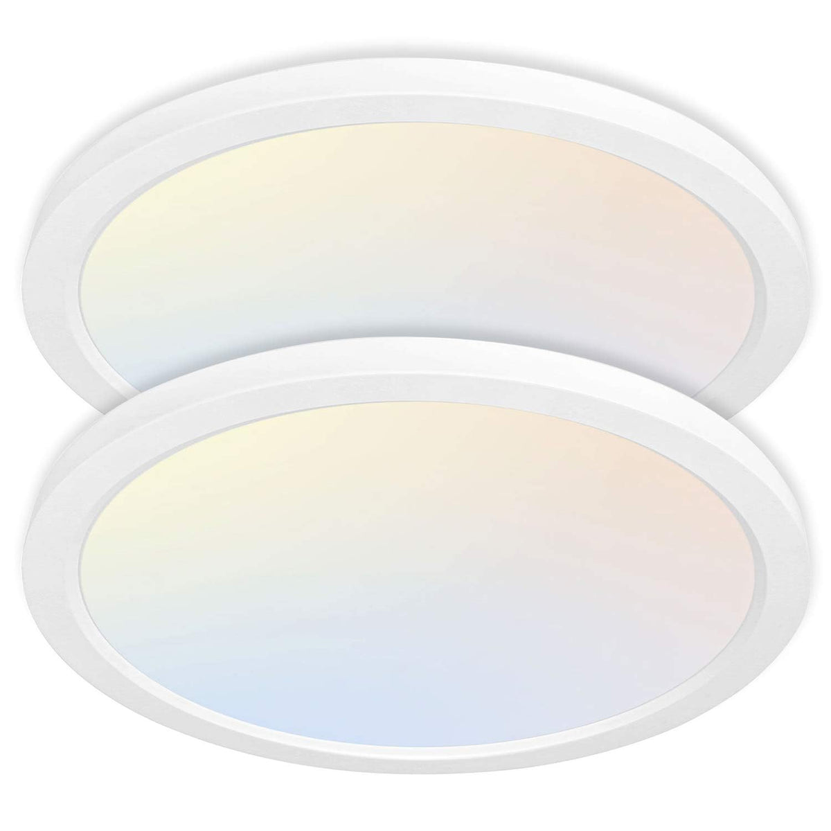 Hykolity two-pack 12-inch panel, front view for versatile room lighting with even brightness.