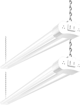 Hykolity 2 pack 4ft LED shop lights in garage deliver bright 5000K daylight.