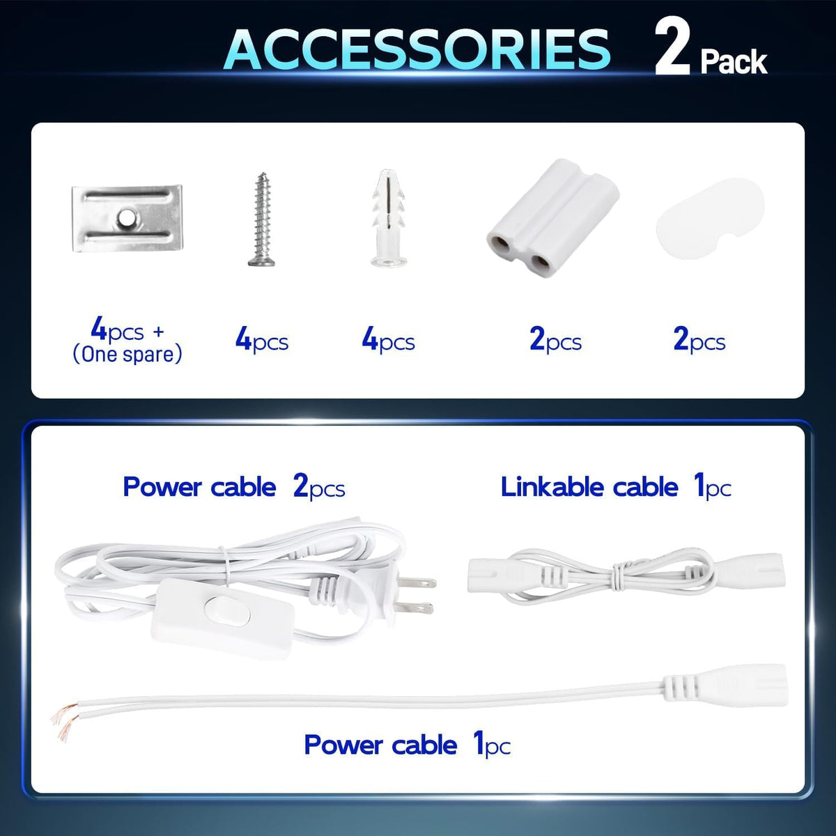 Hykolity 2-pack LED shop light 4ft close-up LEDs emphasize brightness and quality