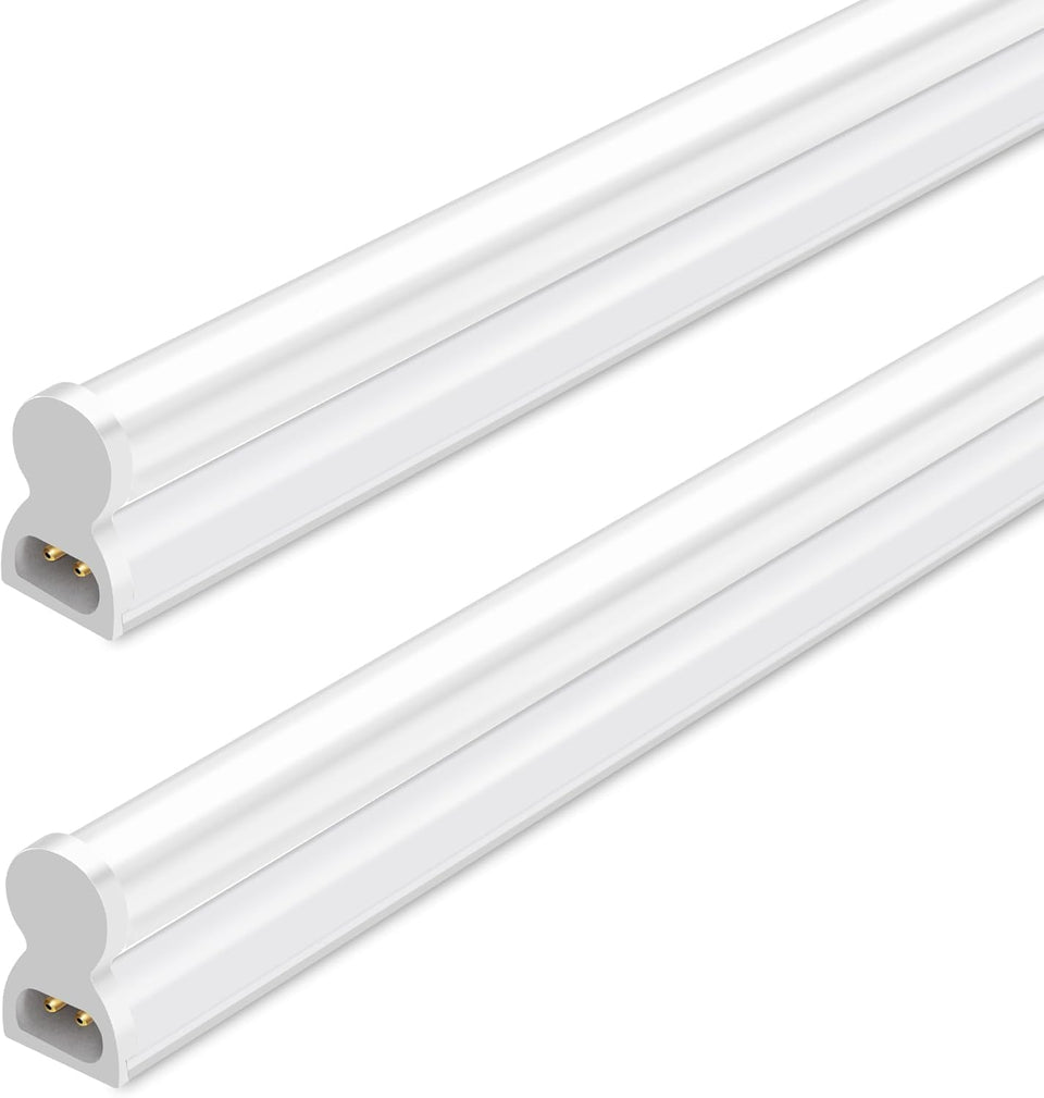 Hykolity 2-pack LED shop light 4ft front view shows bright 6500K illumination