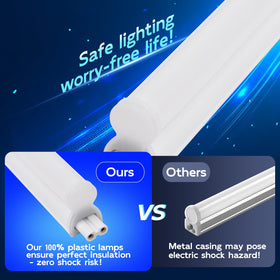 Hykolity 2-pack LED shop light 4ft installed in garage for brighter workspace