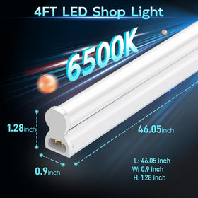 Hykolity 2-pack LED shop light 4ft linkable setup reduces wiring clutter