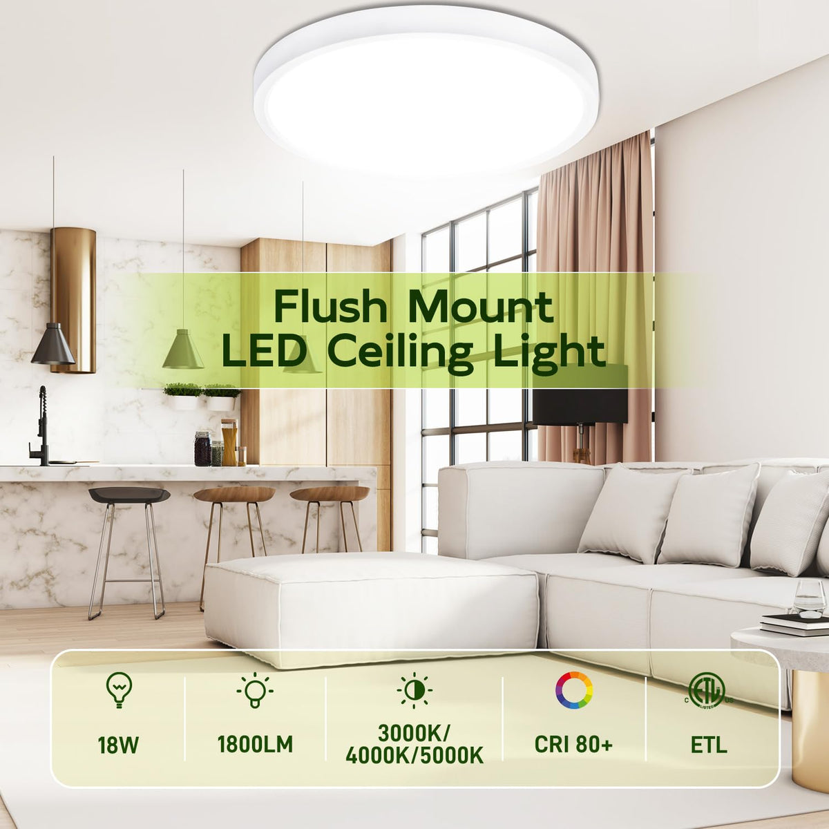 Hykolity 3000K-5000K switchable lighting supports both warm and bright tasks.