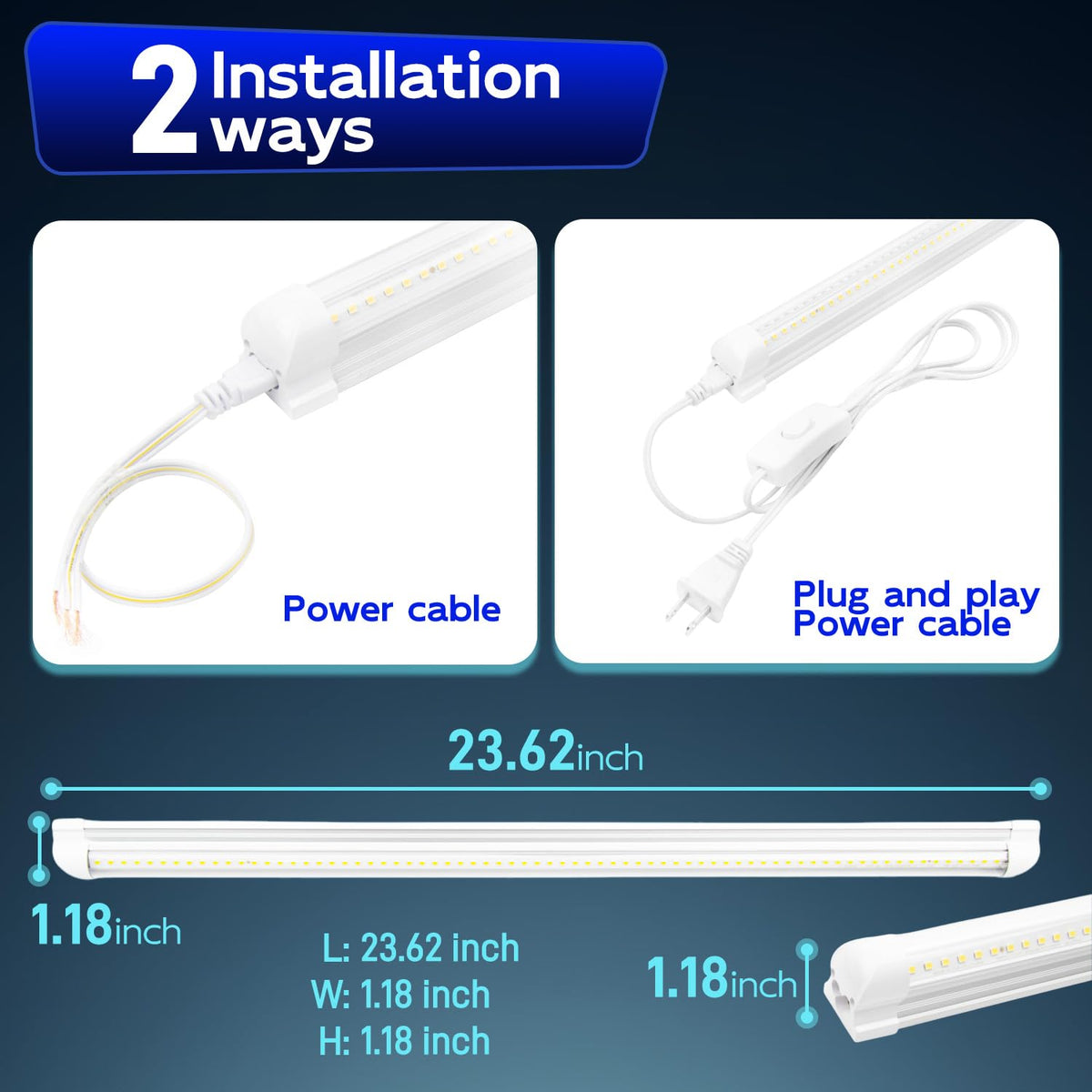 Hykolity 30W LED shop light links up to six units for scalable installations.