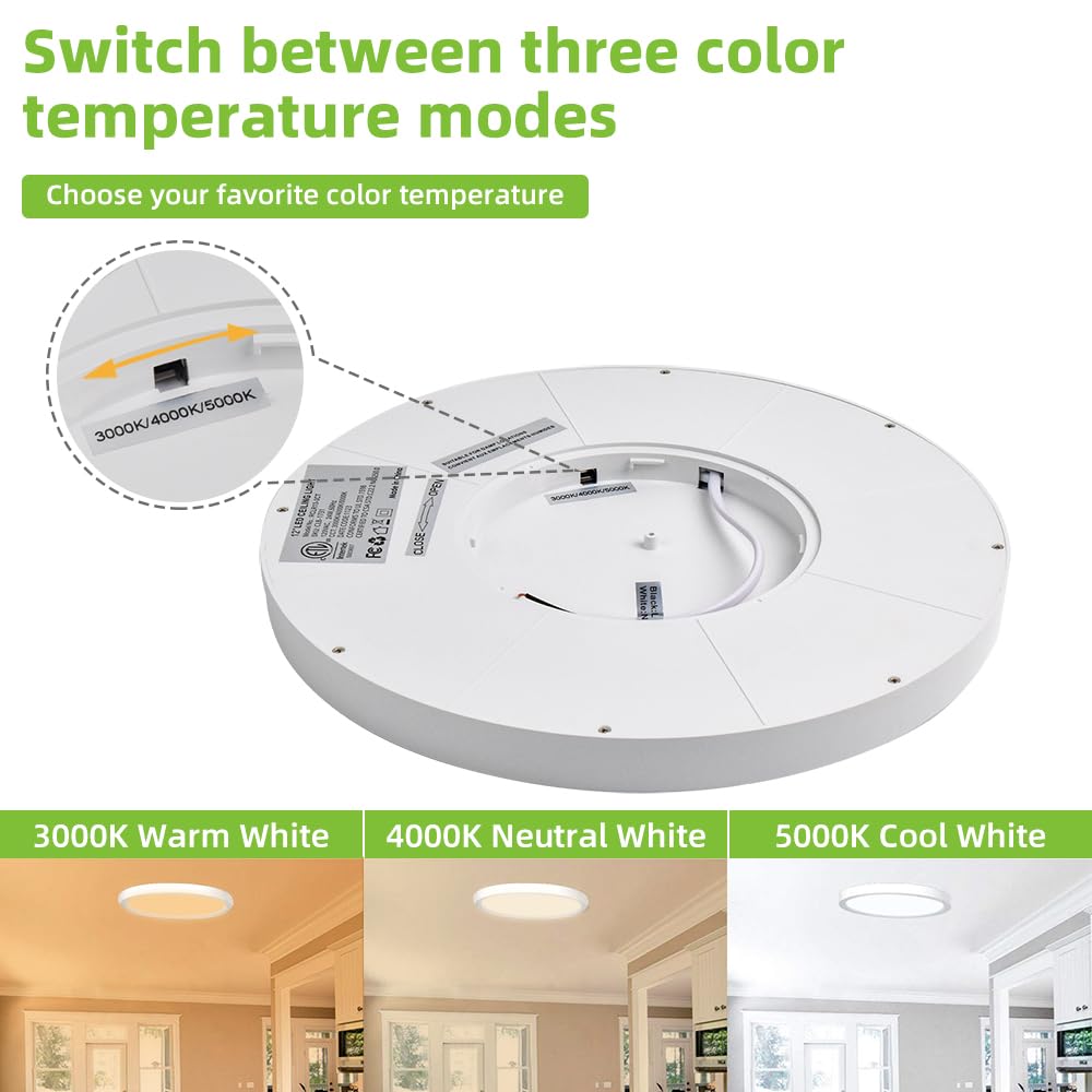 Hykolity panel with 3CCT switch for quick color temperature changes.