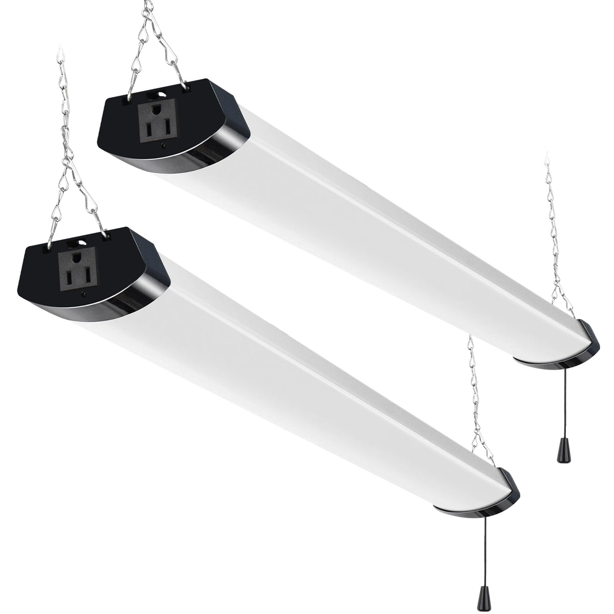 Hykolity 4ft LED shop light front view with bright daylight 5000K for clear workspace