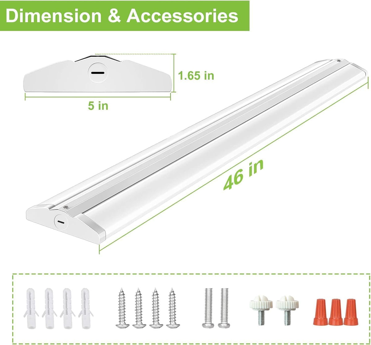 Hykolity 4ft wraparound light highlights 3 CCT selectable switch for ambience.