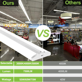 Hykolity 4ft wraparound light ceiling installation with included mounting hardware.