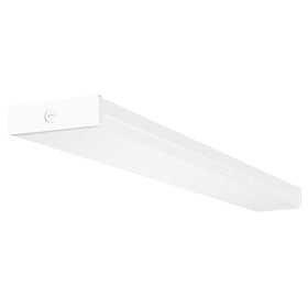 Hykolity 4ft LED wraparound light in a garage providing broad illumination for the workspace