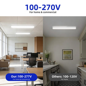 Hykolity 4ft LED wraparound installed in a shop for improved visibility