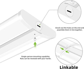 Hykolity 4ft wraparound light slim design ideal for laundry or utility spaces.