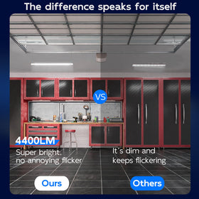 Hykolity 4ft shop light hanging kit enables quick ceiling installation