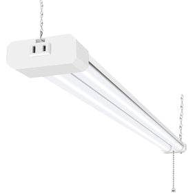Hykolity 4ft 5000K LED shop light, front view, enhances task visibility with daylight brightness.