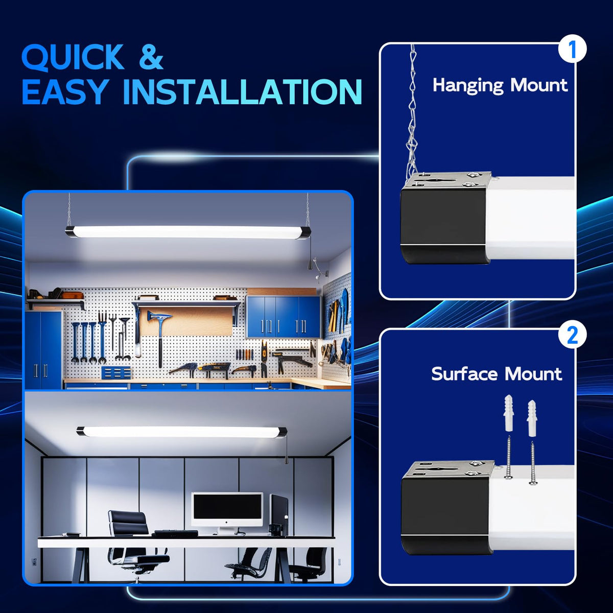Hykolity 5000K utility light highlights daylight-like brightness for precise work.
