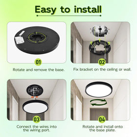 Hykolity slide and lock bracket enables quick, safe mounting.