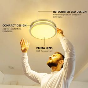 hykolity brushed nickel finish ceiling light complements modern interiors