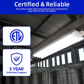 Ceiling fixture with Hykolity ballast-bypass T8 tube in use